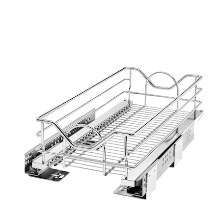 Rev-A-Shelf Steel, Silver, 11.5 in W, 5.3 in H, 21.9 in D, 21.74 in L, Silver 5730-12CR